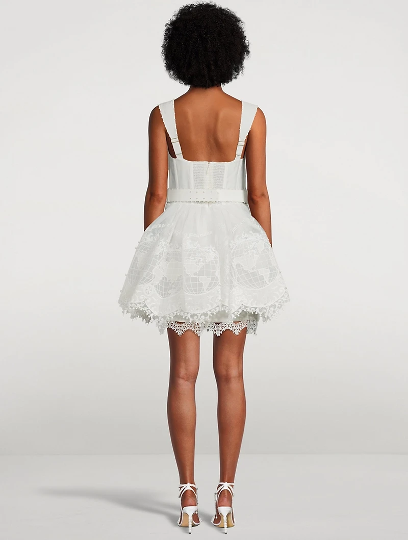 High Tide Embroidered Mini Dress