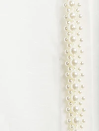 High Tide Pearl-Embellished Sheer Shirt