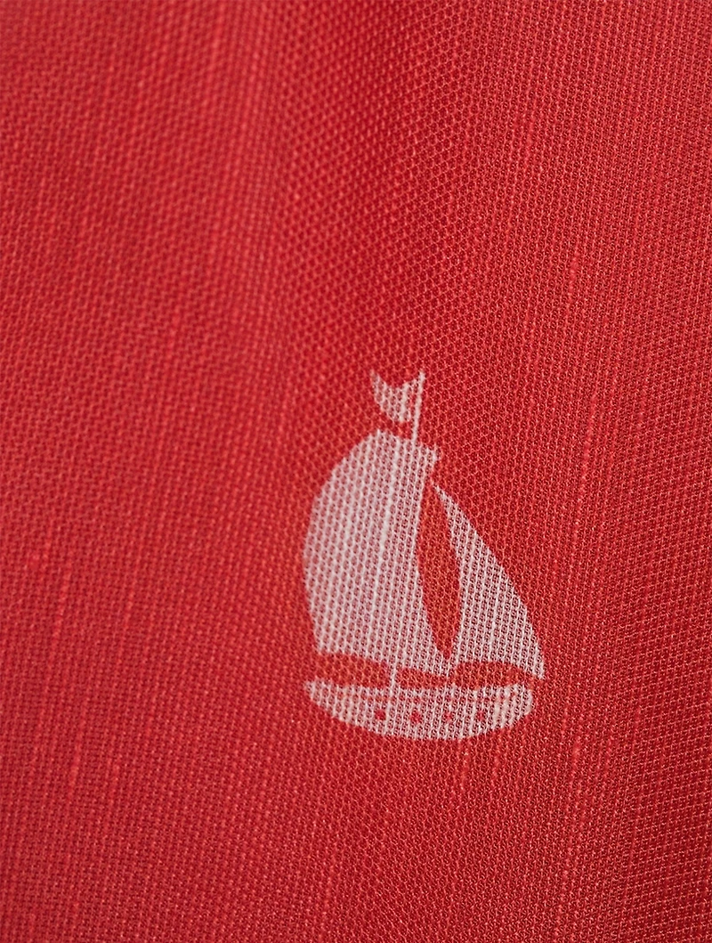 High Tide Maxi Skirt Sailboat Print