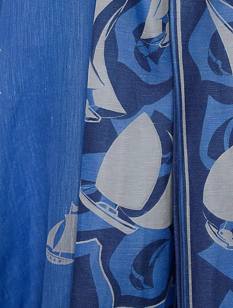 High Tide Eyelet Maxi Dress Sailboat Print