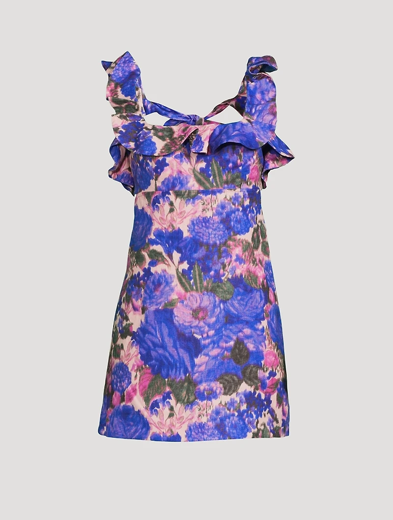 High Tide Frilled Mini Dress Floral Print