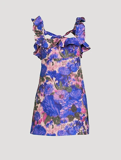 High Tide Frilled Mini Dress Floral Print