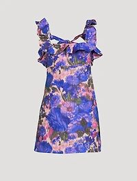 High Tide Frilled Mini Dress Floral Print