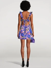 High Tide Frilled Mini Dress Floral Print