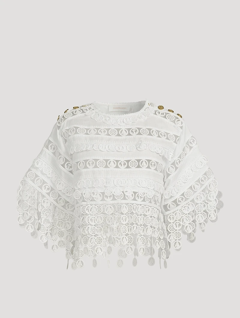 High Tide Nautical Crop Top