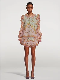 Laurel Frill Blouse Floral Print