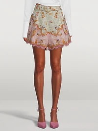 Laurel Belted Shorts Floral Print