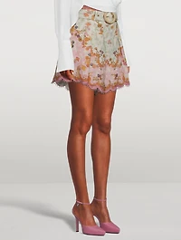 Laurel Belted Shorts Floral Print