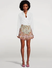 Laurel Belted Shorts Floral Print