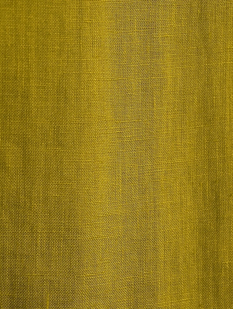 Linen Draped Three-Quarter-Sleeve Top