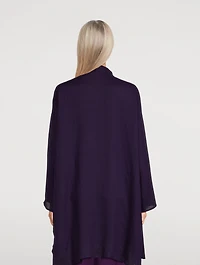 Linen Long Sloped-Shoulder Shirt