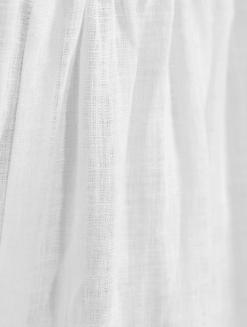 Linen Flared Cropped Pants