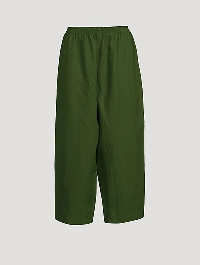 Japanese Wide-Leg Linen Pants