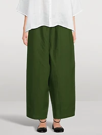 Japanese Wide-Leg Linen Pants