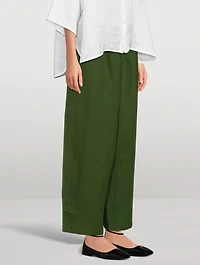 Japanese Wide-Leg Linen Pants
