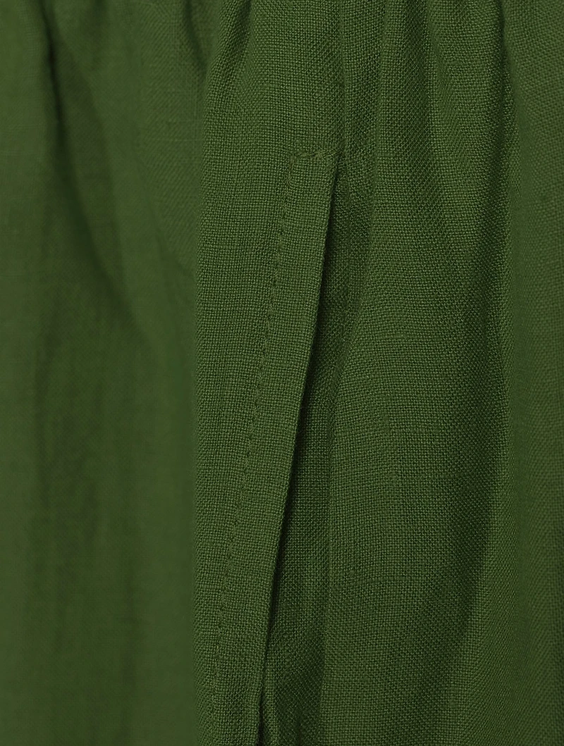 Japanese Wide-Leg Linen Pants