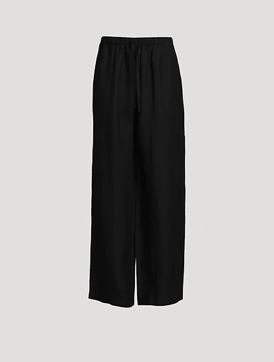 Wide-Leg Linen Trousers