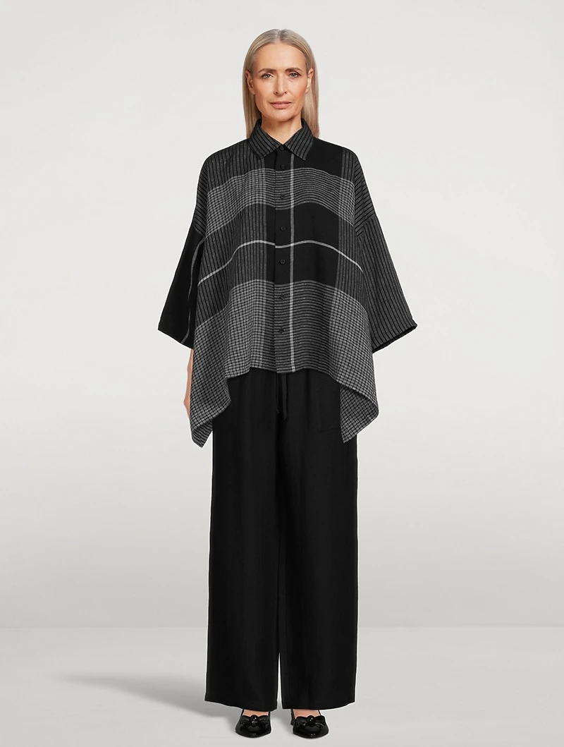 Wide-Leg Linen Trousers