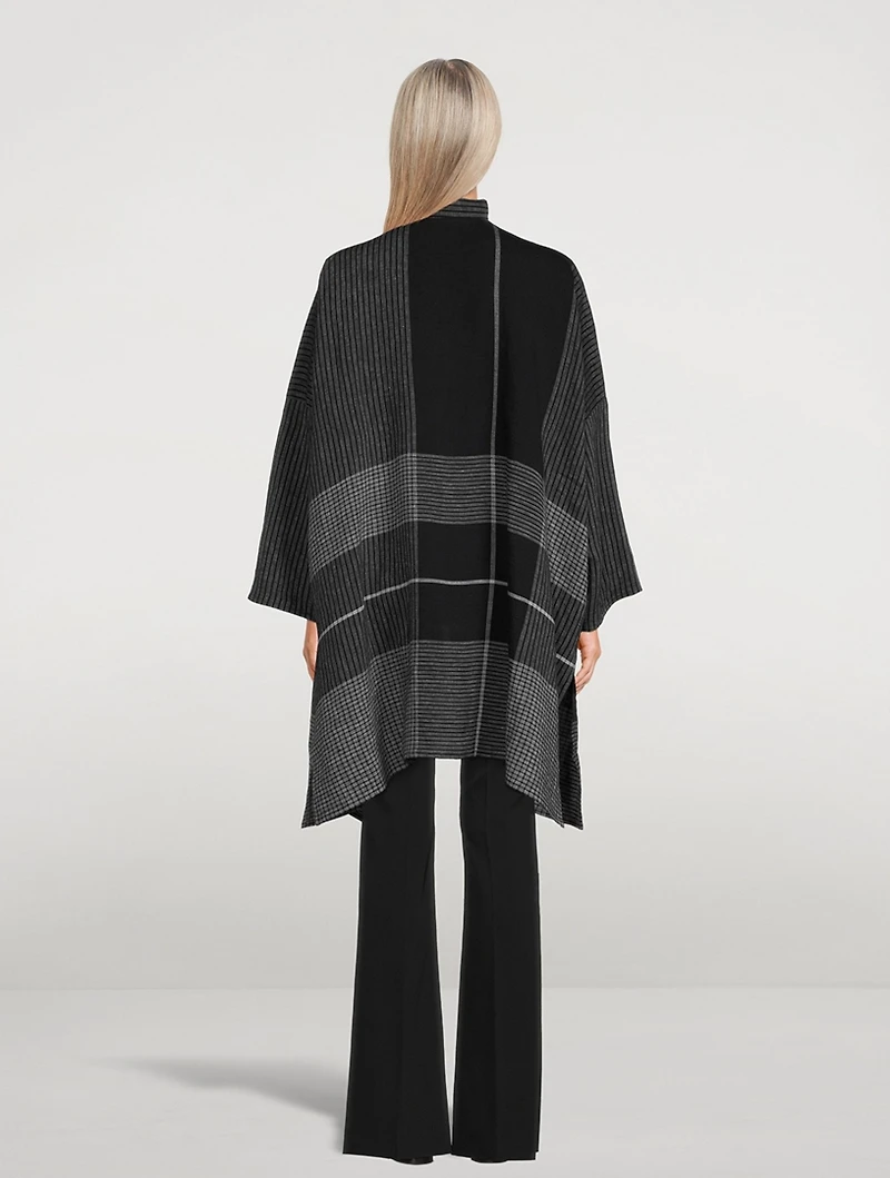Linen Jacket Check Print