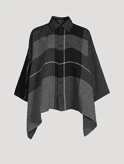 Linen Shirt Check Print