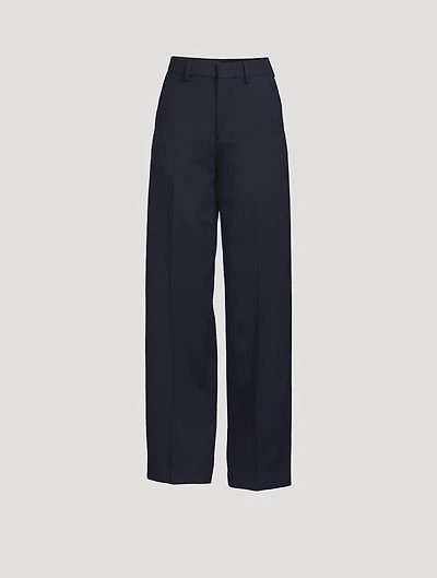 Wide-Leg Wool Trousers