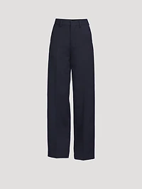 Wide-Leg Wool Trousers