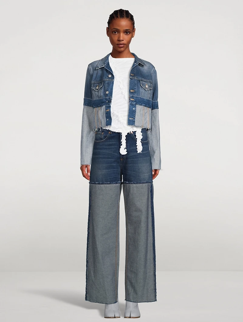 Cropped Deconstructed Denim jacket
