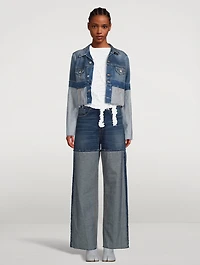 Cropped Deconstructed Denim jacket