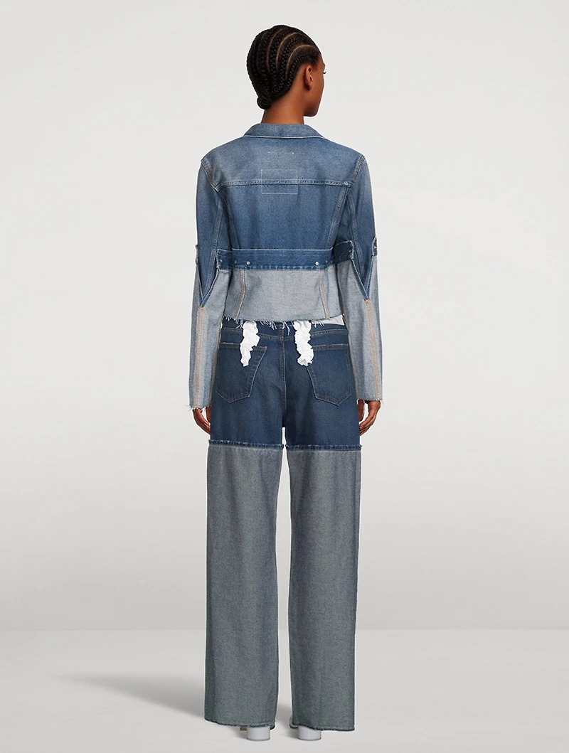 Cropped Deconstructed Denim jacket
