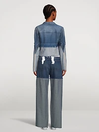 Cropped Deconstructed Denim jacket