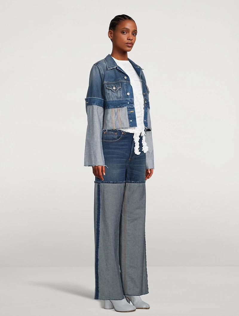 Cropped Deconstructed Denim jacket