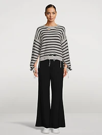 Striped Distressed Sweater
