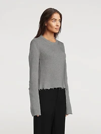 Distressed Crewneck Sweater