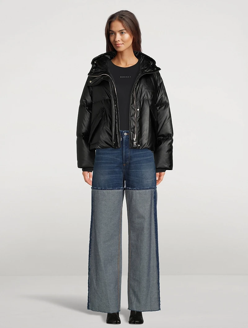 Reverse Seam Wide-Leg Jeans