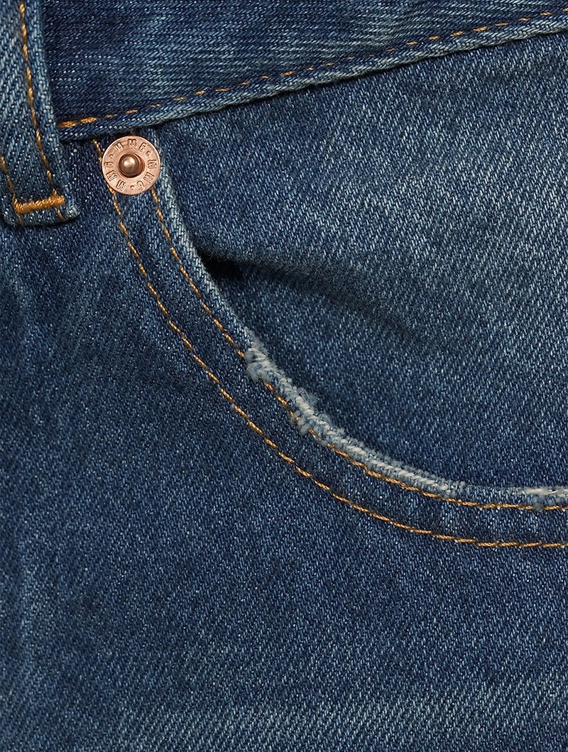 Reverse Seam Wide-Leg Jeans