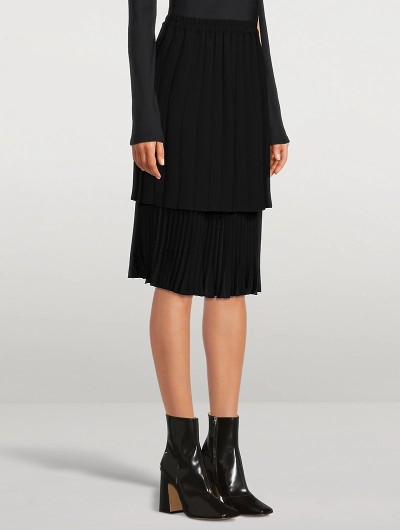 Pleated Midi Skirt