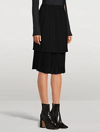 Pleated Midi Skirt