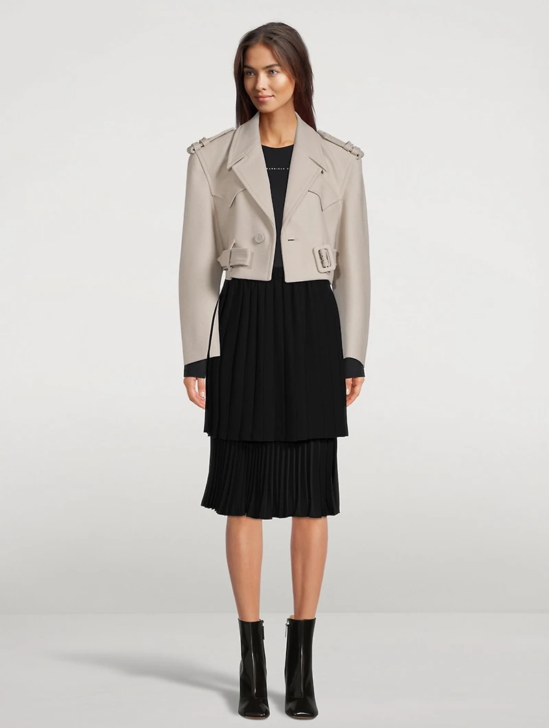 Pleated Midi Skirt