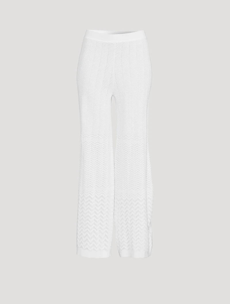 Wide-Leg Knit Pants