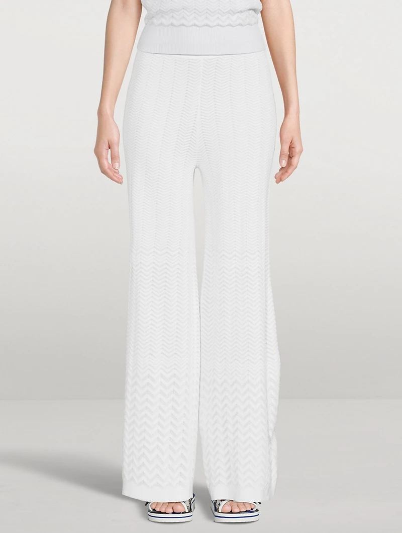 Wide-Leg Knit Pants