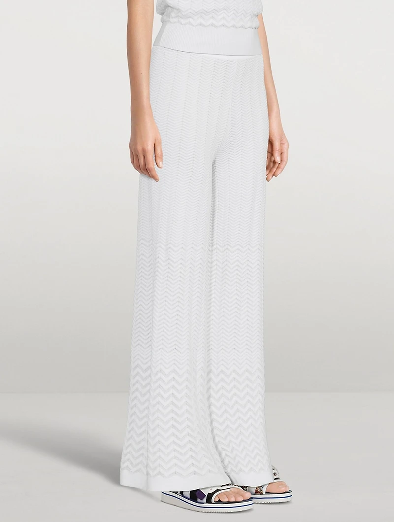 Wide-Leg Knit Pants