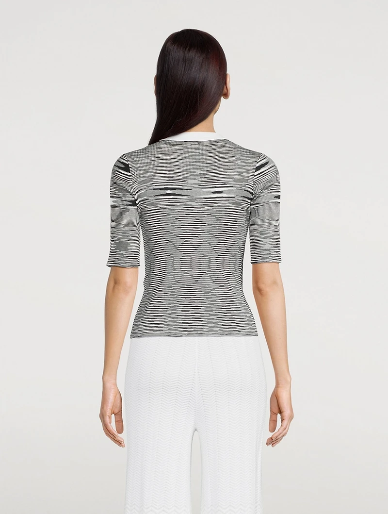 Silk Knit T-Shirt