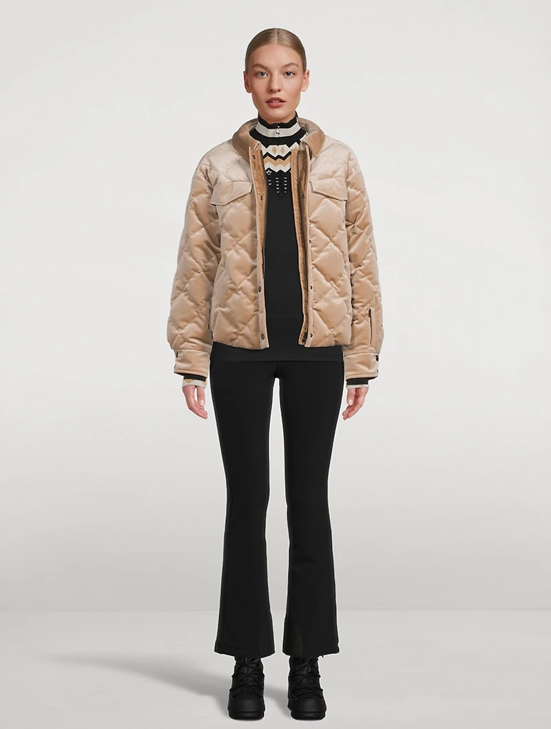 Vela Quilted Velvet Down Jacket