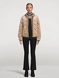 Vela Quilted Velvet Down Jacket