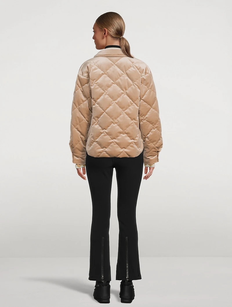 Vela Quilted Velvet Down Jacket
