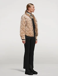 Vela Quilted Velvet Down Jacket