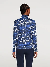 Beline1 Long-Sleeve Top Wave Print
