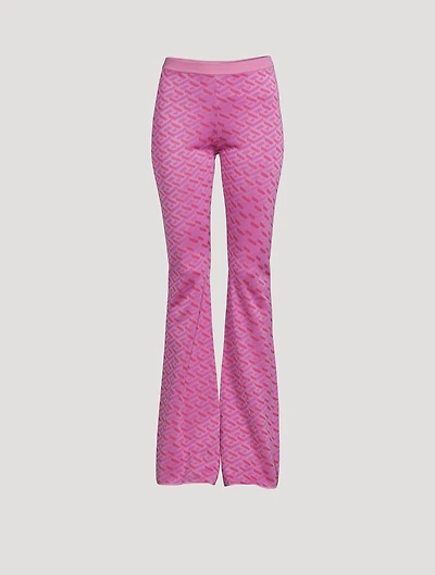 La Greca Jacquard Flared Pants