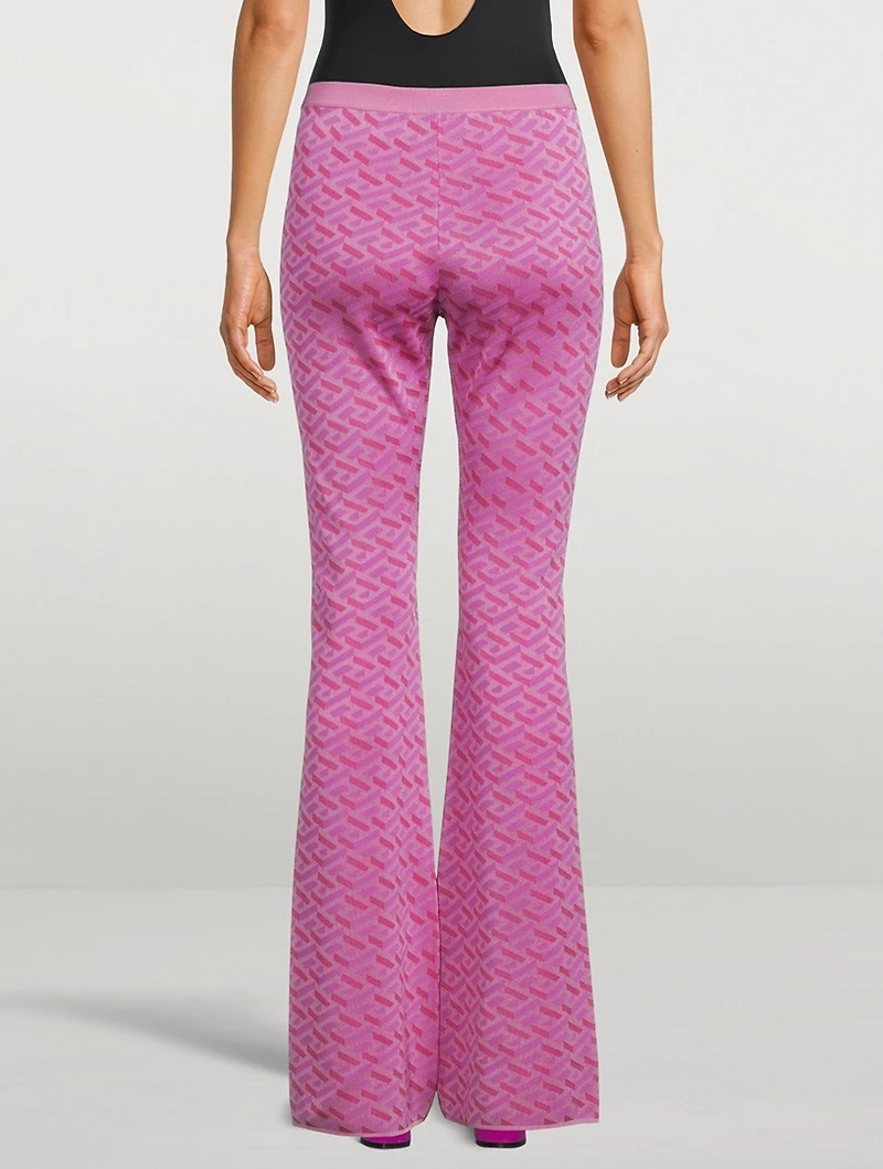 La Greca Jacquard Flared Pants