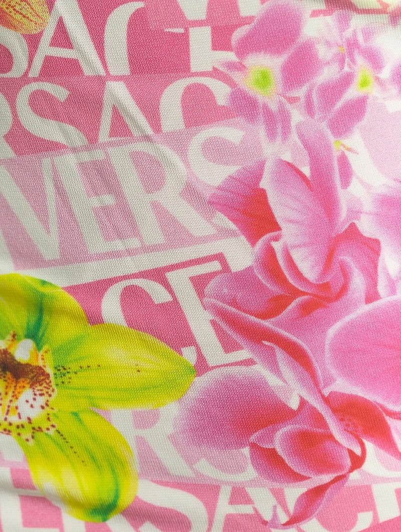 Sleeveless Top Logo Orchid Print